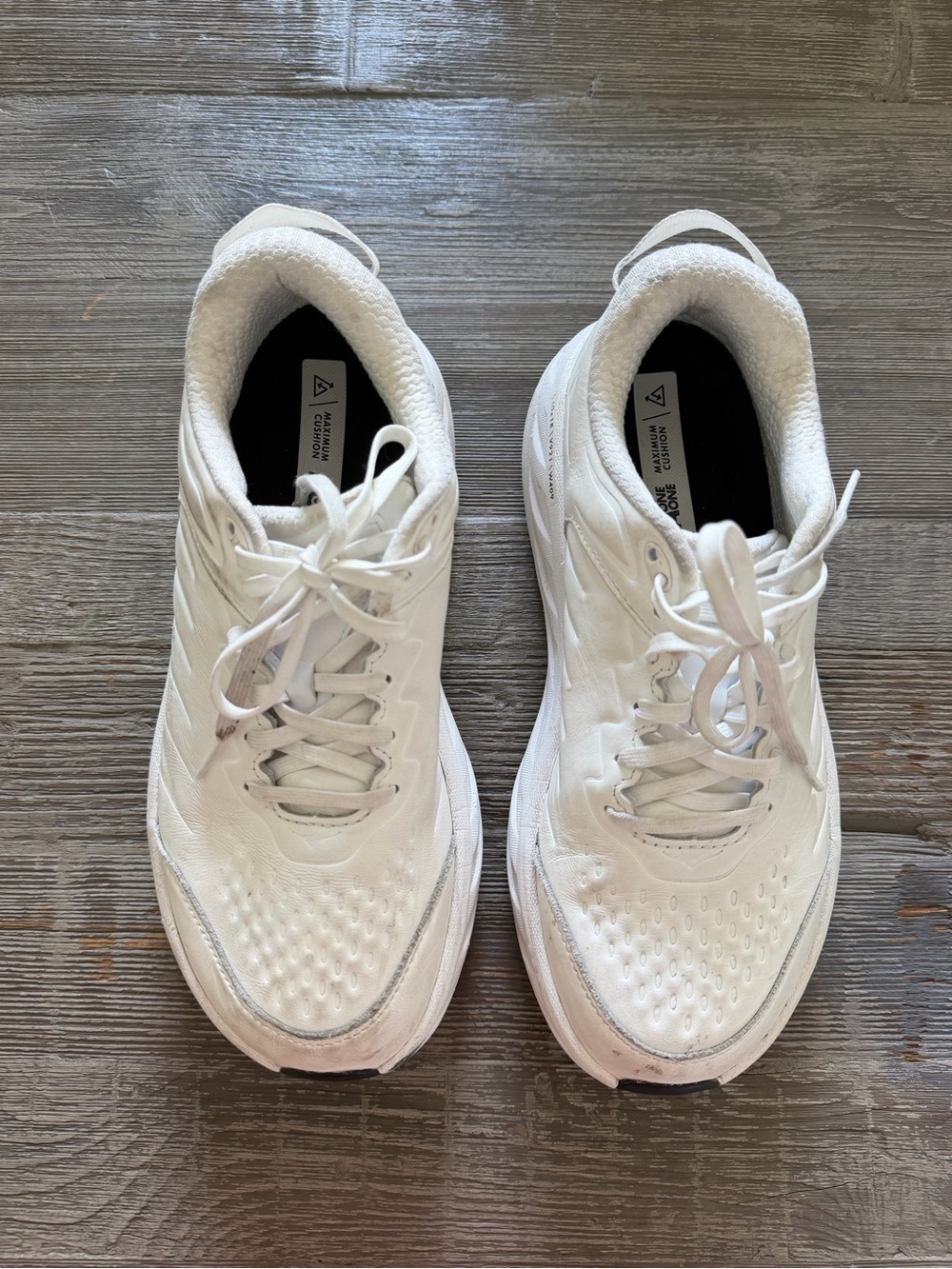 Men’s Hoka Bondi SR wide White Cushioned Running Sneakers